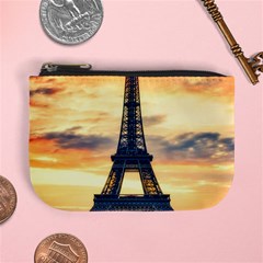 Eiffel Tower Paris France Landmark Mini Coin Purses by Nexatart