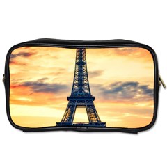 Eiffel Tower Paris France Landmark Toiletries Bags by Nexatart