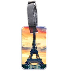 Eiffel Tower Paris France Landmark Luggage Tags (two Sides) by Nexatart