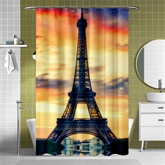 Eiffel Tower Paris France Landmark Shower Curtain 48  X 72  (small)  by Nexatart