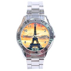 Eiffel Tower Paris France Landmark Stainless Steel Analogue Watch by Nexatart