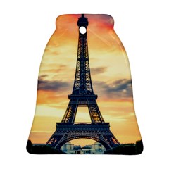 Eiffel Tower Paris France Landmark Bell Ornament (two Sides) by Nexatart