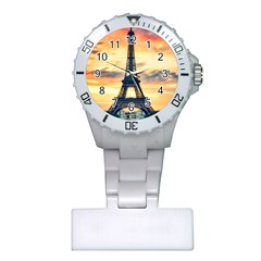 Eiffel Tower Paris France Landmark Plastic Nurses Watch by Nexatart