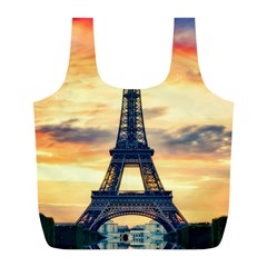 Eiffel Tower Paris France Landmark Full Print Recycle Bags (l)  by Nexatart