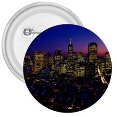 San Francisco California City Urban 3  Buttons by Nexatart