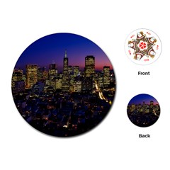 San Francisco California City Urban Playing Cards (round)  by Nexatart