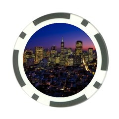 San Francisco California City Urban Poker Chip Card Guard (10 Pack) by Nexatart