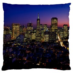 San Francisco California City Urban Large Cushion Case (one Side) by Nexatart