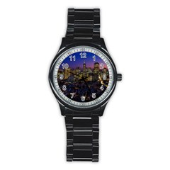 San Francisco California City Urban Stainless Steel Round Watch by Nexatart