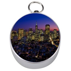 San Francisco California City Urban Silver Compasses by Nexatart