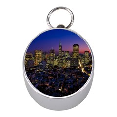 San Francisco California City Urban Mini Silver Compasses by Nexatart