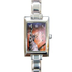 Statue Of Liberty New York Rectangle Italian Charm Watch by Nexatart