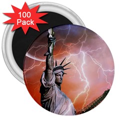 Statue Of Liberty New York 3  Magnets (100 Pack) by Nexatart