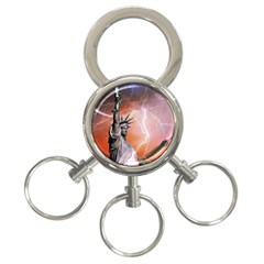 Statue Of Liberty New York 3-ring Key Chains by Nexatart