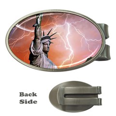 Statue Of Liberty New York Money Clips (oval)  by Nexatart