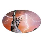 Statue Of Liberty New York Oval Magnet Front