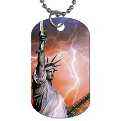 Statue Of Liberty New York Dog Tag (one Side) by Nexatart