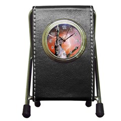 Statue Of Liberty New York Pen Holder Desk Clocks by Nexatart