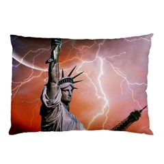 Statue Of Liberty New York Pillow Case by Nexatart