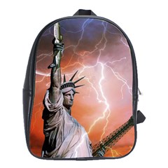 Statue Of Liberty New York School Bag (large) by Nexatart