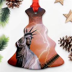 Statue Of Liberty New York Christmas Tree Ornament (two Sides) by Nexatart