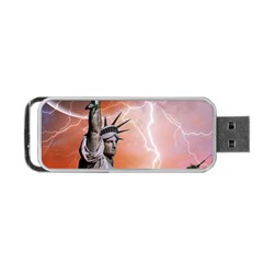 Statue Of Liberty New York Portable Usb Flash (two Sides) by Nexatart