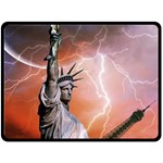 Statue Of Liberty New York Double Sided Fleece Blanket (Large)  80 x60  Blanket Front