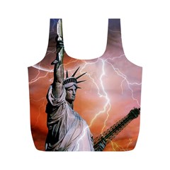 Statue Of Liberty New York Full Print Recycle Bags (m)  by Nexatart