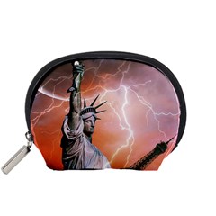 Statue Of Liberty New York Accessory Pouches (small)  by Nexatart