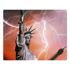 Statue Of Liberty New York Double Sided Flano Blanket (large) 