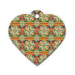 Eye Catching Pattern Dog Tag Heart (two Sides) by linceazul