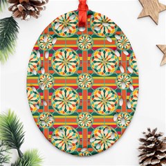 Eye Catching Pattern Ornament (oval Filigree) by linceazul