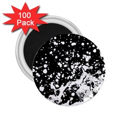 Black And White Splash Texture 2 25  Magnets (100 Pack)  by dflcprints