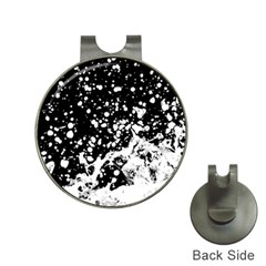 Black And White Splash Texture Hat Clips With Golf Markers by dflcprints