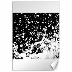 Black And White Splash Texture Canvas 20  X 30   by dflcprints