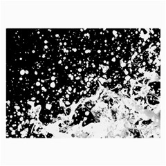 Black And White Splash Texture Large Glasses Cloth by dflcprints