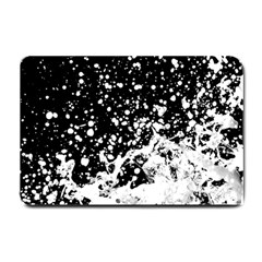 Black And White Splash Texture Small Doormat  by dflcprints