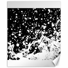 Black And White Splash Texture Canvas 11  X 14   by dflcprints