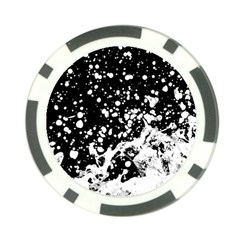 Black And White Splash Texture Poker Chip Card Guard by dflcprints