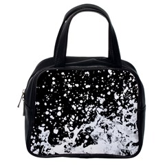 Black And White Splash Texture Classic Handbags (one Side) by dflcprints