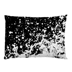 Black And White Splash Texture Pillow Case by dflcprints