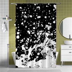 Black And White Splash Texture Shower Curtain 48  X 72  (small)  by dflcprints