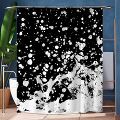 Black And White Splash Texture Shower Curtain 60  X 72  (medium)  by dflcprints