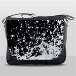 Black And White Splash Texture Messenger Bags Front