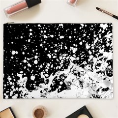 Black And White Splash Texture Cosmetic Bag (xxl)  by dflcprints