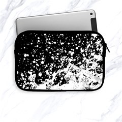 Black And White Splash Texture Apple Ipad Mini Zipper Cases by dflcprints