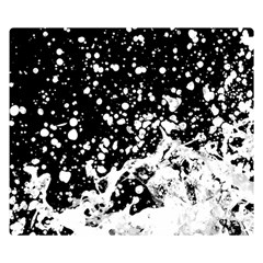 Black And White Splash Texture Double Sided Flano Blanket (small)  by dflcprints