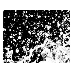 Black And White Splash Texture Double Sided Flano Blanket (large)  by dflcprints