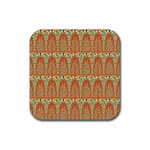 Arcs Pattern Rubber Coaster (Square)  Front