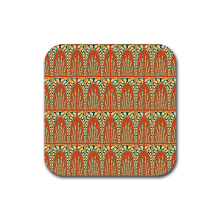 Arcs Pattern Rubber Coaster (Square) 